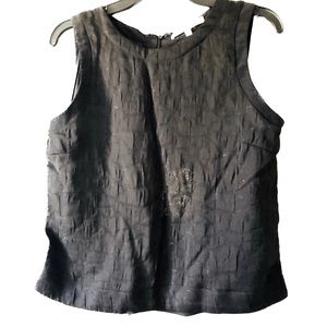 Search For Sanity Black Silk blend cropped top